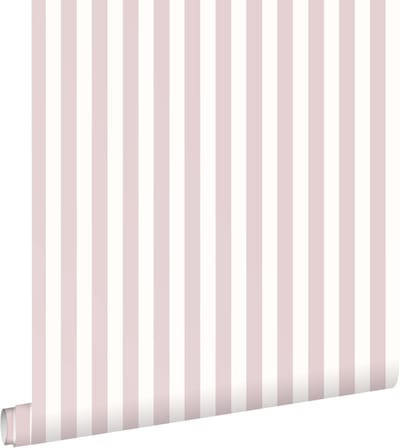 ESTAhome behang strepen lichtpaars en wit - 53 cm x 10.05 m - 130952