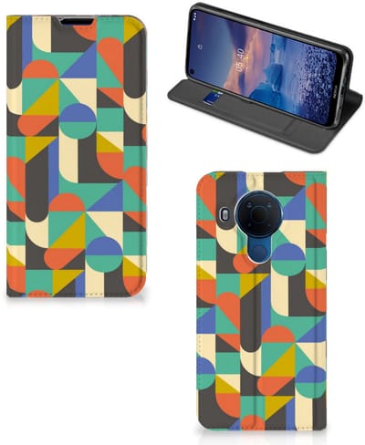 Nokia 5.4 Hoesje met Magneet Funky Retro
