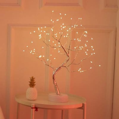 Bonsai Boom Lamp - Nachtlamp Fairy Licht - Kamerdecoratie Creëren - 108 Parel Lampkralen - 50 cm Hoog - Warm Geel