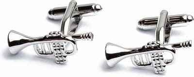 Manchetknopen - Trompet Muziek Zilver
