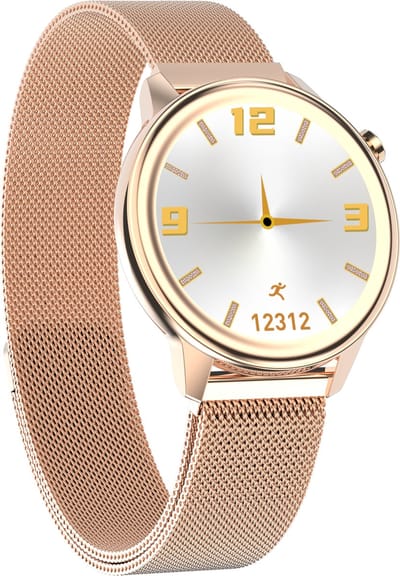 Belesy® MOON - Smartwatch Dames - Horloge - Stappenteller - Lichaamstemperatuur - Bloeddruk - Zuurstofgehalte - Ademhaling - Full Touch - Diverse Wijzerplaten - Mutli sport - Milanees - Staal - Rose Goud - Moederdag