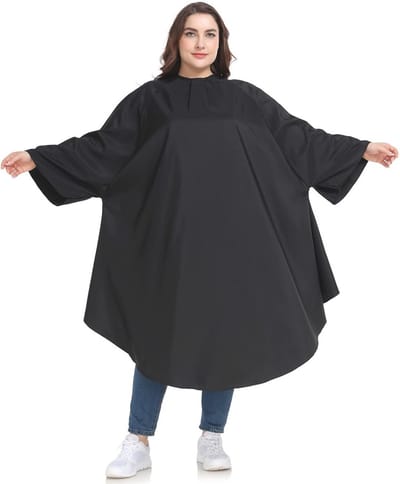 Professionele kapsaloncape met mouwen - grote en aanpasbare kapperscape voor mannen en vrouwen - ideaal voor kapsalon en thuisgebruik
