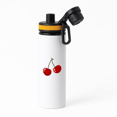 Hacebo® - Kers waterfles met draaidop oranje - Kersen - Fruit liefhebbers - Fruit - bessen - gezond eten - water fles - 850ML