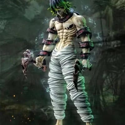 30cm Demon Slayer Figuren Hantengu Anime Figuur Himejima Gyoumei Beeldje Kimetsu No Yaiba Tomiokagiyuu Standbeeld Gk Pvc Speelgoed Cadeau grijze kleur