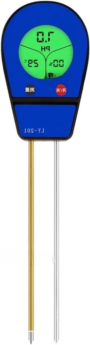 Digitale Bodemtester - 3-in-1 Meter - Planten Verzorgen - LCD Scherm - 26 x 6 x 4 cm - Blauw