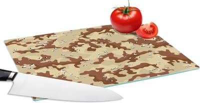 Glazen Snijplank - 28x20 - Camouflage - Woestijn - Patronen - Snijplanken Glas