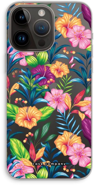 Case Company® - Hoesje geschikt voor iPhone 14 Pro Max hoesje - Tropisch 2 - Soft Cover Telefoonhoesje - Bescherming aan alle Kanten en Schermrand