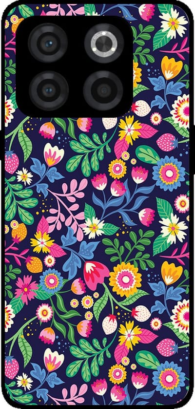 Smartphonica Telefoonhoesje Geschikt voor OnePlus 10T met bloemen opdruk - TPU backcover case flower design geschikt voor OnePlus 10T