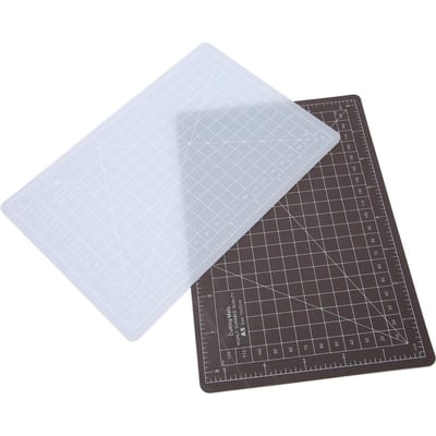 2 stuks Snijmatten A5 PVC Praktische Duurzame Snijpad voor Naaien Papiersnijden white