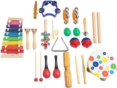 Muziekinstrumenten Set - Muziekset Peuters - Vroeg Onderwijs - Veilig Ontwerp - 18 Stuk - Kleurrijk