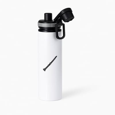 Hacebo® - Fluit waterfles met draaidop grijs - Muziek - Muzikanten - Instrument - blaasinstrument - muzikanten - water fles - 850ML