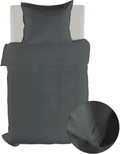 Yellow Dekbedovertrek Lyocell Suite New York - Beluga Grey - 140x200-220 cm - 100% Lyocell - Eenpersoons