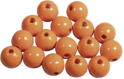 Hobby kralen - hout - D10 mm - 52x stuks - oranje - DIY sieraden maken - Kralen rijgen