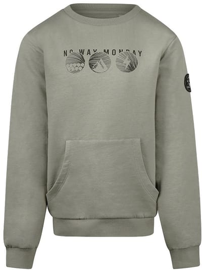 No Way Monday Jongens Trui - Faded green
