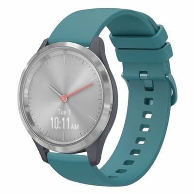 By Qubix - Geschikt voor Garmin bandje - 18mm - Geschikt voor Garmin Venu 4 - 41mm - Soft siliconen bandje - Blauwgroen
