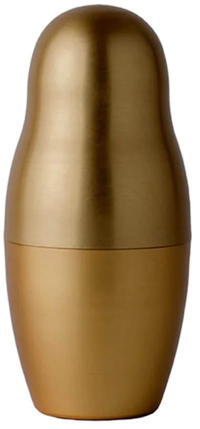 KN Industrie MATRIOSKA SHAKER Goud - 35 cl - Shaker en Cocktails met stijl en kwaliteit