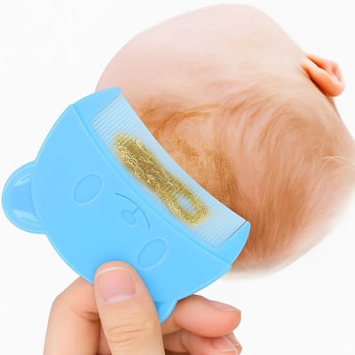 Baby Hoofdkam I Bergkam I Hoofdvet, Schilfers & Vuil Verwijderen I Hoofdhuid Cleaner I Kunststof I Kleur Assorti
