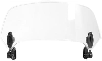 Motorfiets Windscherm - Winddeflector Spoiler - Comfortabeler Rijden - Verstelbare Klem-Op - Big Size - Zwart