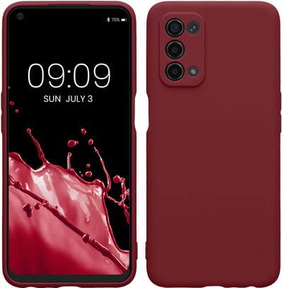 kwmobile telefoonhoesje geschikt voor Oppo A74 (5G) / A54 (5G) - Hoesje voor smartphone - Precisie camera uitsnede - In bordeaux-violet