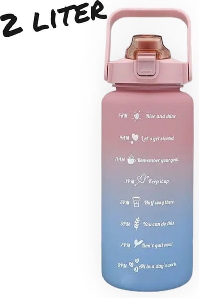 Drinkbeker Met Time Markers 2 Liter Regenboog