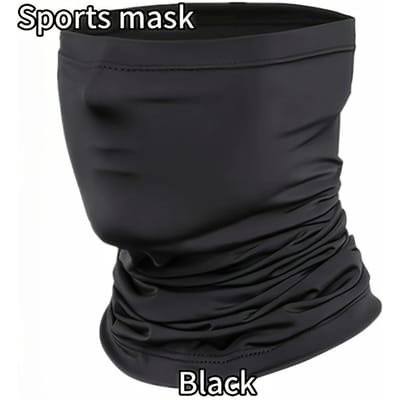 1 stuks Zwarte Multifunctionele Sport Sjaal Gezichtsmasker - Winddicht, Stofdicht, Zonbestendig, Ademend & Comfortabel voor Fietsen, Skiën black