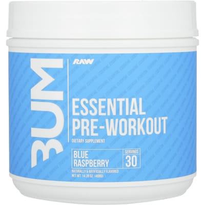 Raw Nutrition, Bum, Complément Pré-Entraînement Essentiel, Framboise Bleue, 14,39 oz (408 g)