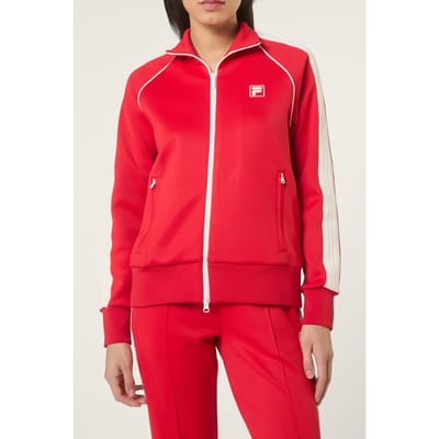 FILA Marliano Regular Taped Track Jacket True Red Size: S | Hoodies & Sweatshirts Outlet | Dames | Rood