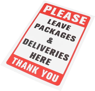Dailygoods- Bezorgborden 20 x 30 cm - Leveringsinstructies - Pakketten - Thuis/werk/kantoor - Zichtbaarheid - Heldere letters - Leveringsbord