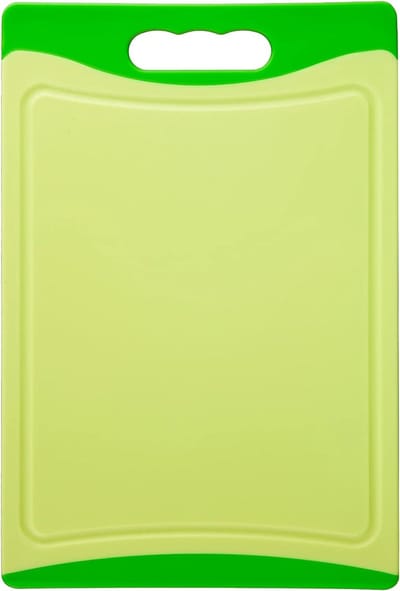 Snijplank snijplank aan beide zijden bruikbaar, groen, 28,5 x 19,5 x 0,8 cm - antibacterieel en geschikt voor levensmiddelen