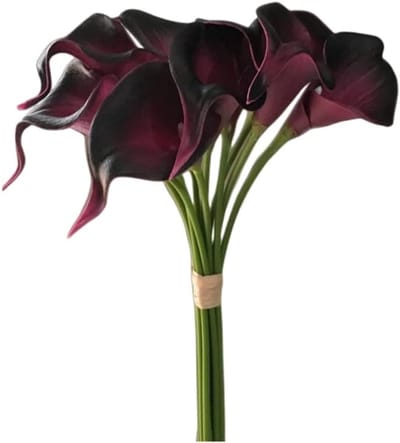 Kunstmatige Calla Lelies 14 Inch - 12 Stuks PU Bloemen Boeket voor Bruiloft, Binnen- en Buitendecoratie, Ideaal voor Thuis en Kantoor