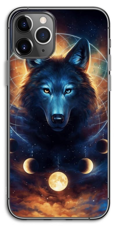 Case Company® - Hoesje geschikt voor iPhone 11 Pro hoesje - Wolf Dreamcatcher - Soft Cover Telefoonhoesje - Bescherming aan alle Kanten en Schermrand