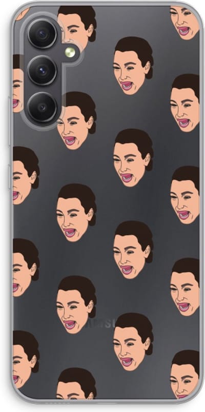 Case Company® - Hoesje geschikt voor Samsung Galaxy A34 hoesje - Ugly Cry Call - Soft Cover Telefoonhoesje - Bescherming aan alle Kanten en Schermrand