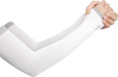 U Fit One 2 Stuks Arm Sleeve - Compressie Arm Sleeves - UV - Zonbescherming - Armwarmers - Sleevewarmers - Wit