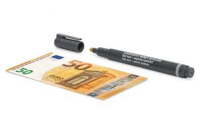 Okado Valsgelddetectie Pen 5 Stuks – Nepgeld Detector Stiften voor Bankbiljetten – Valuta Controlepen voor EUR, GBP en USD – Zwart