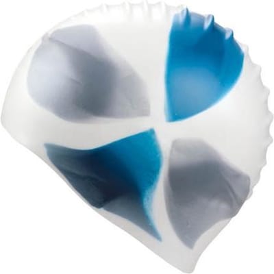 BECO Badmuts - Unisex - Siliconen - Wit/blauw/zilver - One Size