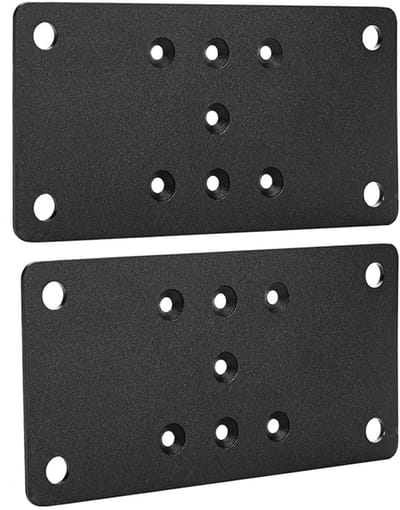 Kolom Basis Platen - Hek Palen Bevestiging - Stabiele Fundering - Extra Stevig Metaal - 20x10x10 cm - Zwart