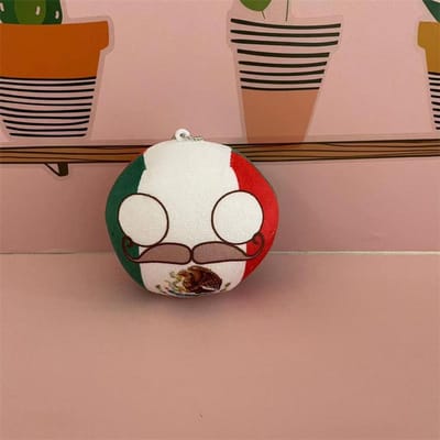 Peluche 10cm Polandball Mexique Ukraine Allemagne Countryball Poupée en Peluche Pendentif Décoration de Maison 10cm