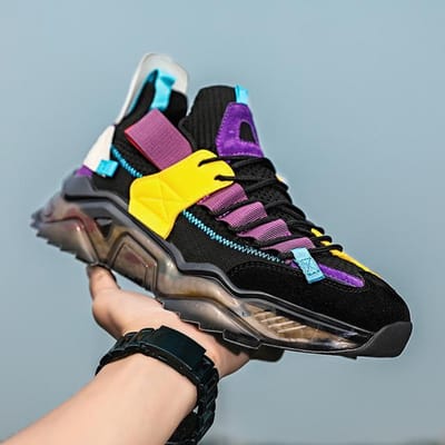Chaussures décontractées pour hommes été nouvelles chaussures antidérapantes à semelles souples chaussures à semelles souples résistantes à l'usure chaussures à la mode à fond de pop-corn de haute qualité 40 noir