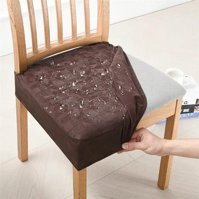 1/6 STUKS Waterdichte PU Leer Stoelhoes Afneembare Eetkamerstoelen Slipcovers Elastische Stoelzithoezen voor Keuken Hotel Bruiloft 1PC