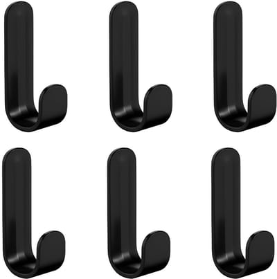 Dailygoods- Wandhaken 6 Stuks - Zelfklevend - Handdoekhouder - Voor Badkamer/Keuken - Waterdicht - Duurzaam Lichtgewicht Materiaal - Haakjes