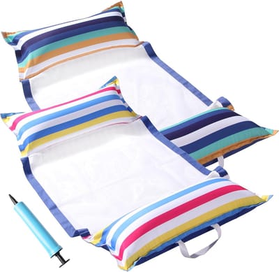 Zwembad Hangmat - Waterligstoel - Ontspannen Zomer - 4-in-1 Ontwerp - XL 2 Stuks - Regenboog Kanagawa