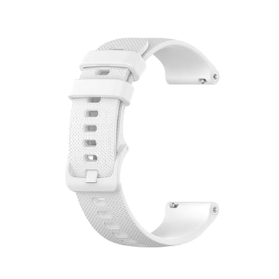 Qelus Wit 18mm Universele Siliconen Horlogebandje - Snelsluiting, Waterdicht, RVS Gesp - Verstelbare - Passend voor Pols 130-220mm - Voor Smartwatch & Traditioneel Horloge