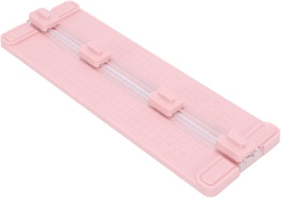 Papiersnijder 4-in-1 - Papier Trimmer - Scrapbooking Maken - Golvende Rechte Gestippelde Lijnen - 310 mm - Wit