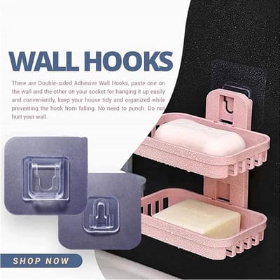 Flexigood - Zelfklevende haken 15 Paar / extra stevig dubbelzijdig tape / muur hanger / ophanghaakjes / wand haken / dubbelzijdig schilderij haakjes / fotolijst haakjes / waterproof / zonder gaten ophangen.