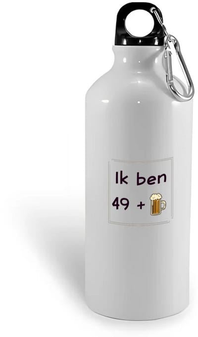 Hacebo® - 50 jaar Sarah en Abraham cadeau waterfles - Verjaardag cadeau - Papa - collega - Grappige tekst - water fles - 400ML