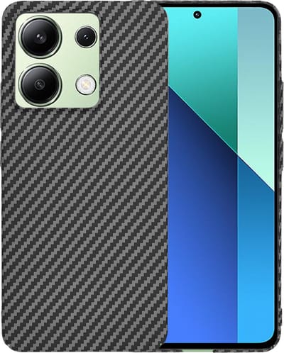 Hoesje geschikt voor Xiaomi Redmi Note 13 4G - Techsuit Carbonite FiberShell Carbon Back Cover - Zwart