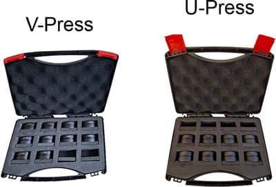 Germat Klembekken Set t.b.v. GMT 1632 – U en V Profiel – U16-20-25-32 / V12-15-18-22-28 – Inclusief Koffer – Voor Persmachine – Consument en Professional