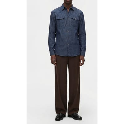 GUESS Marciano By  Ralph Yoke Details W The Dark Blue Wash Taglia: 38 | Camicie Casual Outlet | Uomo | Blu