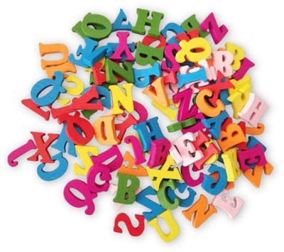 Winkrs - Kleine Houten Alfabet Letters – 200 stuks – 1,5 cm – Gekleurd - Voor hobby, scrapbooking, knutselen