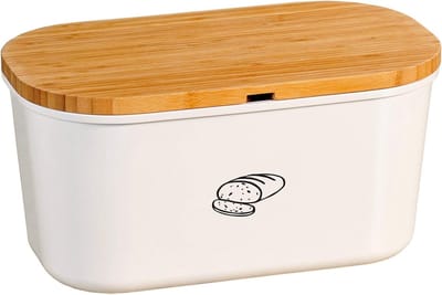 Broodtrommel Bamboe - Keuken Opberger - Brood Vers Houden - Met Snijplank - 37 x 18 x 21.5 cm